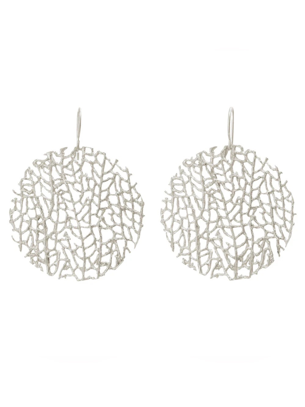 Catherine Weitzman Coral Earrings in Sterling Silver Handmade in Hawaii Coquette
